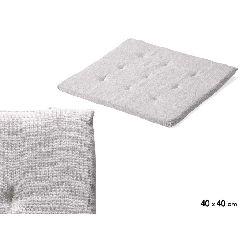 CUSCINO SEDIA GRIGIO SCURO 40 × 40 CM