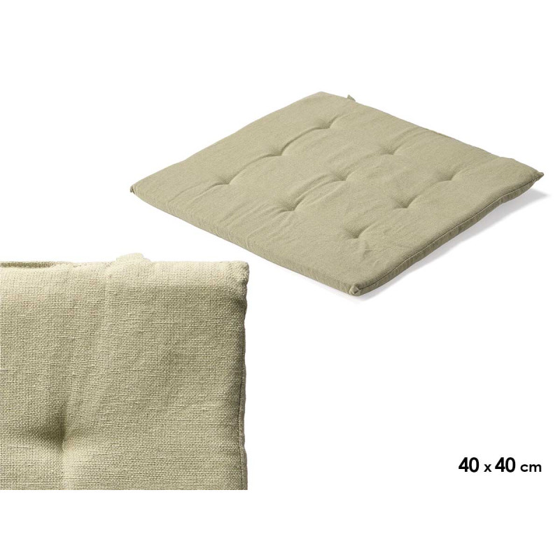 ALMOFADA VERDE CADEIRA 40 × 40 CM