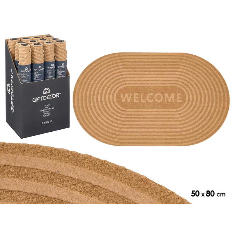 PAILLASSON WELCOME MARRON 50X80CM