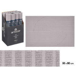 TAPPETO RETTANGOLARE GRIGIO 50X80CM