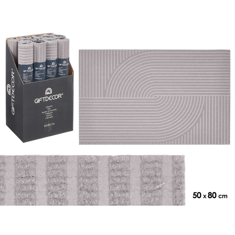 TAPPETO RETTANGOLARE GRIGIO 50X80CM