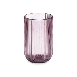 COPO ALTO 430ML ROSA RISCAS