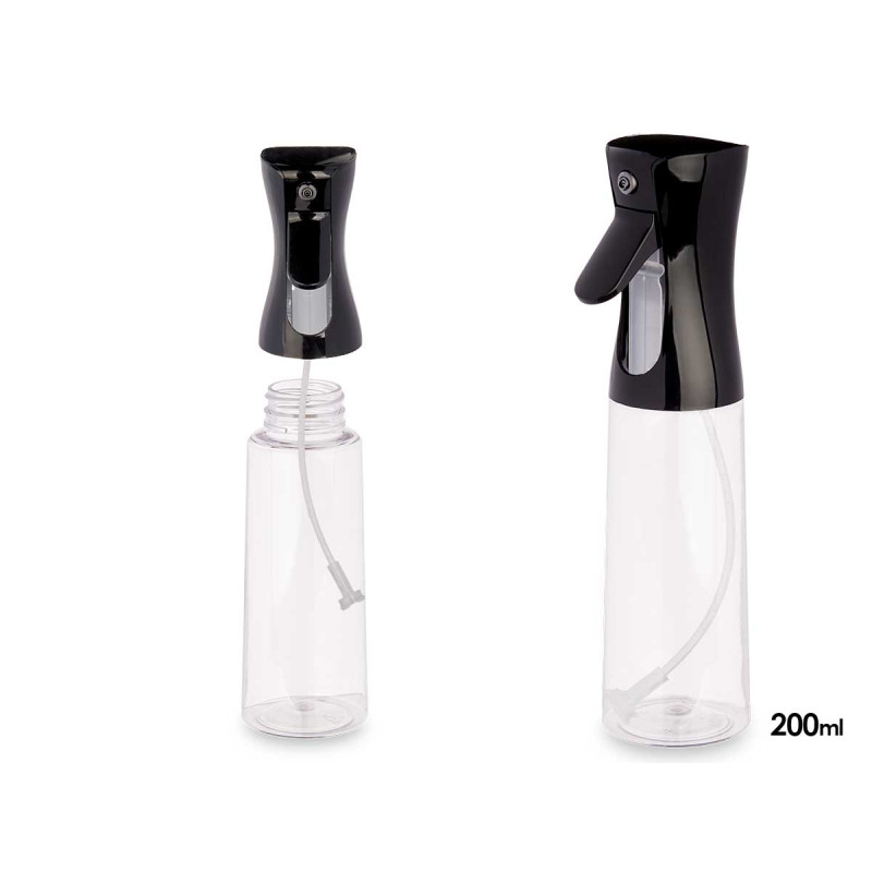 HUILIER PULVÉRISATEUR VERRE PLASTIQUE NOIR 200ML
