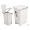 PEDAL TRASH BIN WHITE 15L