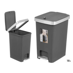 BALDE DO LIXO PEDAL CINZENTO 15L
