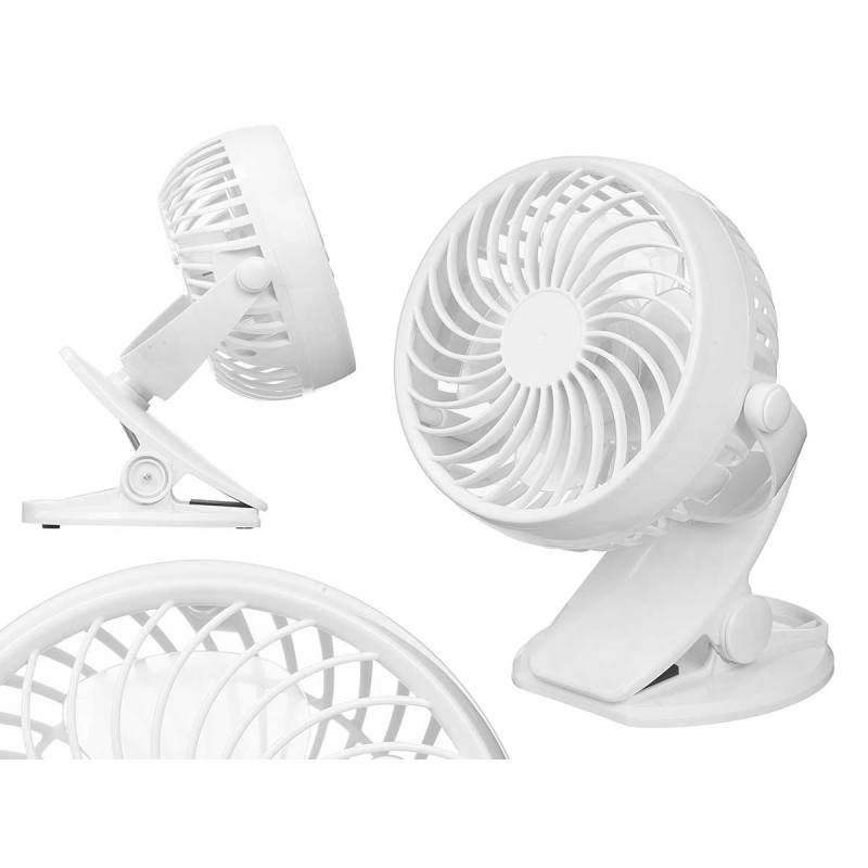 VENTILATORE DA TAVOLO MORSETTO BIANCO