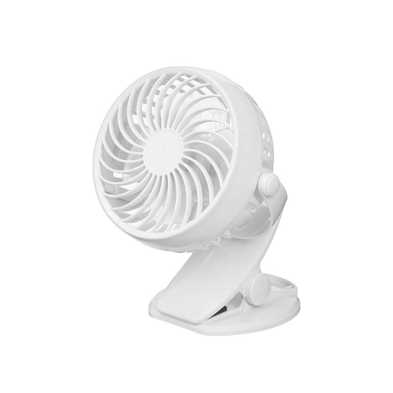 VENTILATORE DA TAVOLO MORSETTO BIANCO