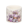 MACETA CERAMICA FLORES MORADAS