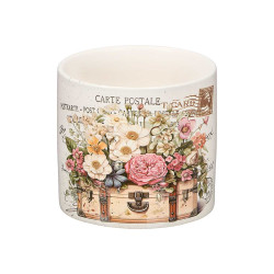 VASO CERÂMICO FLORES MALETA