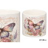 POT CÉRAMIQUE PAPILLON FLEURS