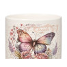 POT CÉRAMIQUE PAPILLON FLEURS