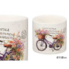 CERAMIC FLOWERPOT BIKE FLOWERS