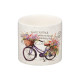 POT CÉRAMIQUE VÉLO FLEURS