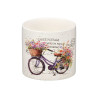 CERAMIC FLOWERPOT BIKE FLOWERS