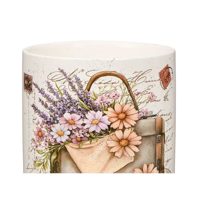 CERAMIC FLOWERPOT HANDBAG FLOWERS