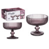 TAÇA GELADO 310ML ROSA RISCAS