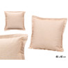 CUSCINO ARRICCIATO ZIP BEIGE 40 × 40 CM