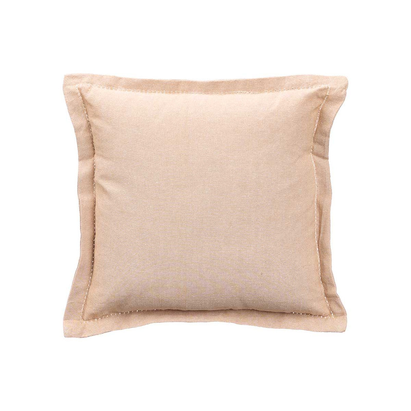 COUSSIN VOLANT FERMETURE ÉCLAIR BEIGE 40X40 CM