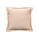 RUFFLED CUSHION ZIPPER BEIGE 40 × 40 CM