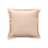 COJIN VOLANTE CREMALLERA BEIGE 40X40 CM