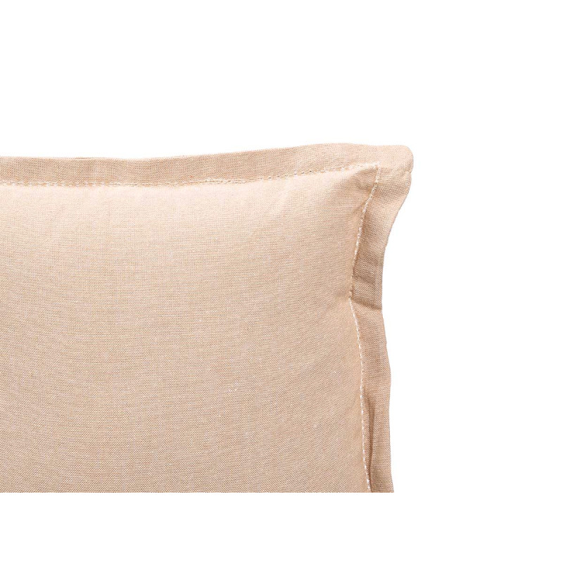 COJIN VOLANTE CREMALLERA BEIGE 40X40 CM