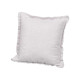ALMOFADA CINZA CLARO FOLHOS FECHO 40 × 40 CM