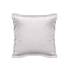 ALMOFADA CINZA CLARO FOLHOS FECHO 40 × 40 CM