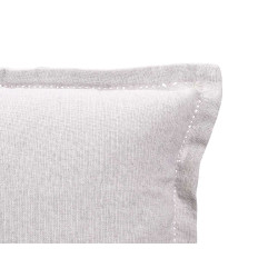ALMOFADA CINZA CLARO FOLHOS FECHO 40 × 40 CM