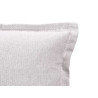 LIGHT GREY RUFFLED CUSHION  ZIPPER 40 × 40 CM
