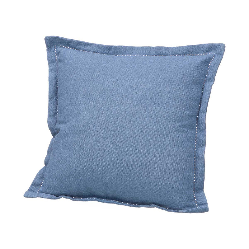 CUSCINO ZIP ARRICCIATO BLU 40 × 40 CM