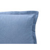 ALMOFADA AZUL FOLHOS FECHO 40 × 40 CM