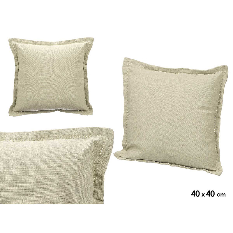 CUSCINO ZIP VERDE ARRICCIATO 40 × 40 CM