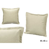 CUSCINO ZIP VERDE ARRICCIATO 40 × 40 CM