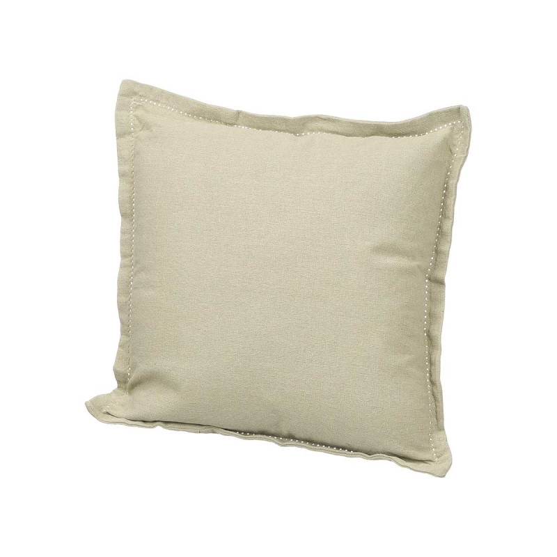 COUSSIN VOLANT FERMETURE ÉCLAIR VERT 40X40 CM