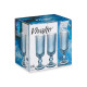 FLUTE CHAMPANHE 160ML AZUL ESCURO RISCAS