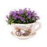 POT CÉRAMIQUE TASSE ASSIETTE VÉLO FLEURS