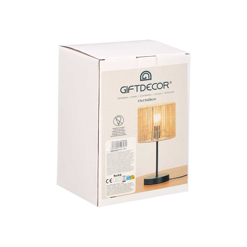 LAMPE DE TABLE CYLINDRE CORDE