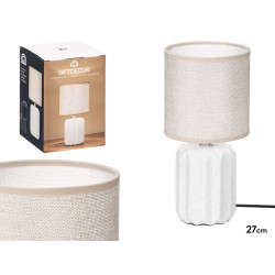 LAMPARA SOBREMESA RAYAS BLANCA