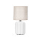 LAMPE A POSER RAYEE BLANCHE