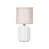 LAMPE A POSER RAYEE BLANCHE