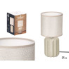 LAMPADA DA TAVOLO A RIGHE BEIGE