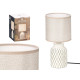 LAMPE A POSER CYLINDRIQUE RAYEE GRISE