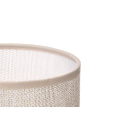 LAMPE TABLE CYLINDRIQUE RAYEE BLANCHE