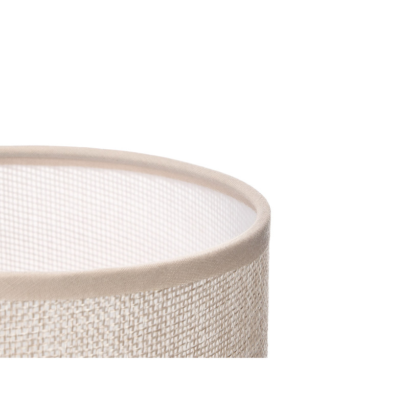 LAMPE TABLE CYLINDRIQUE RAYEE BLANCHE