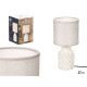 LAMPE A POSER CYLINDRIQUE RAYEE BEIGE
