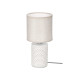 LAMPE TABLE A RELIEF CYLINDRIQUE GRIS