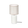 CYLINDRICAL RELIEF TABLE LAMP WHITE