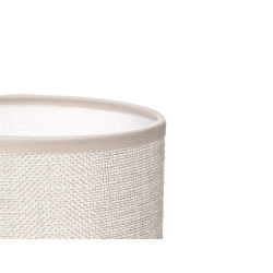 LAMPE TABLE A RELIEF CYLINDRIQUE BLANC