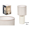 CYLINDRICAL RELIEF TABLE LAMP BEIGE