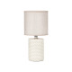 LAMPADA DA TAVOLO CILINDRICA A RILIEVO BEIGE